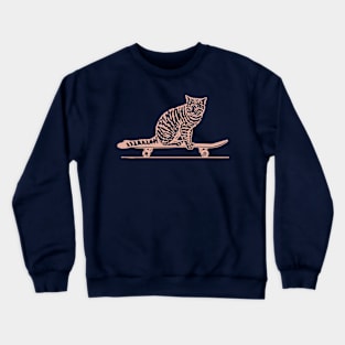 Cat board art Crewneck Sweatshirt